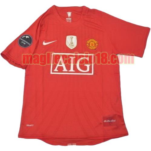 maglia manchester united campioni 2008-2009 prima divisa manica corta