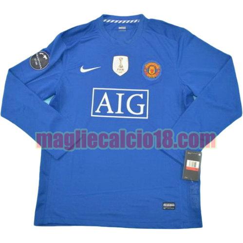 maglia manchester united campioni 2008-2009 seconda divisa manica lunga