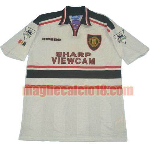 maglia manchester united pl 1998-1999 seconda divisa manica corta