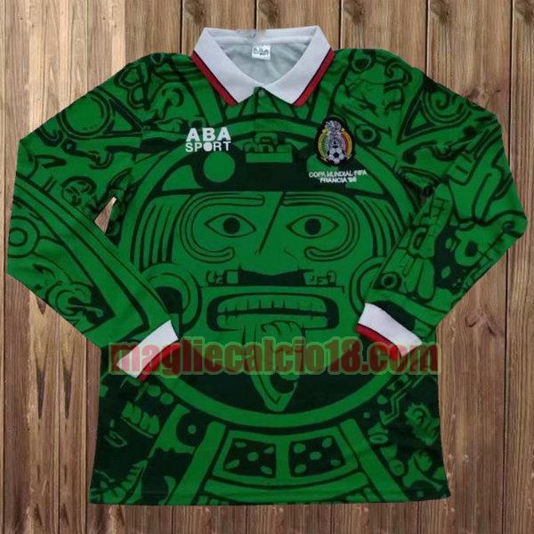 maglia messico 1998 prima verde manica lunga