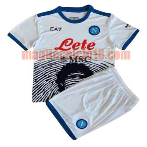 maglia napoli 2021-2022 bianco speciale bambino