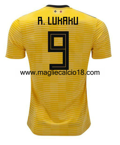 seconda divisa maglia nazionale belgio R.Lukaku 2018-2018