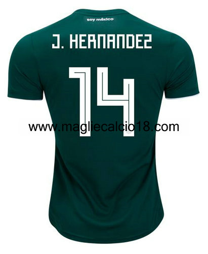 maglia nazionale messico j.hernandez prima divisa 2018-2018
