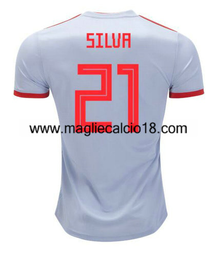maglia nazionale spagna silva seconda divisa 2018-2018