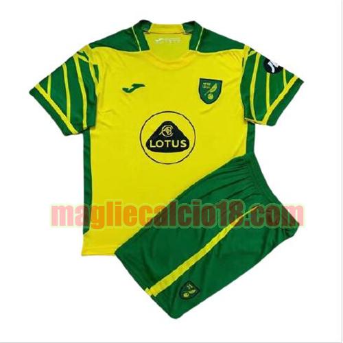 maglia norwich city 2021-2022 prima bambino