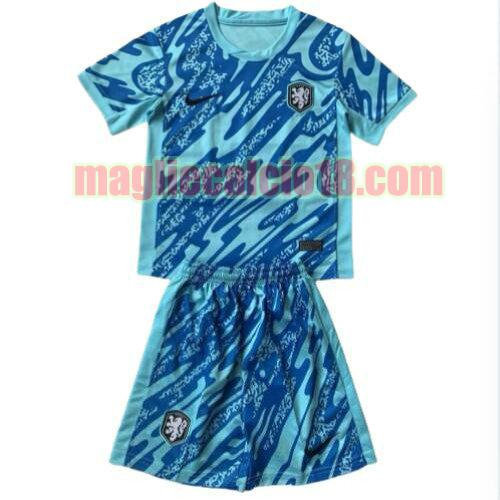 maglia olanda 2024 lago blu bambino portiere