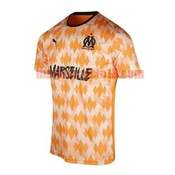 maglia olympique marsiglia 2020-2021 arancia bianca influence