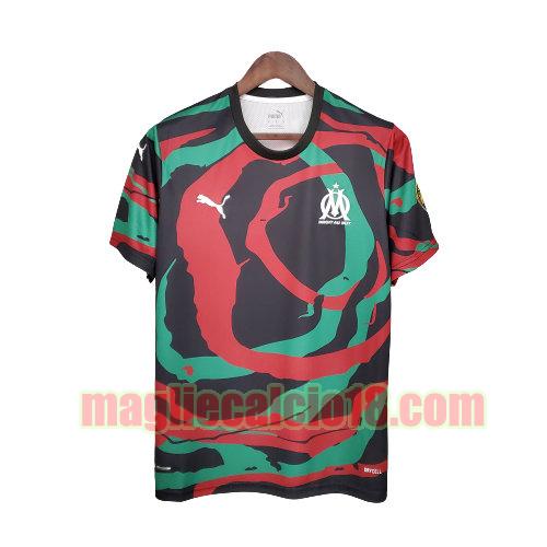 maglia olympique marsiglia 2021-2022 edizione speciale rosso nero verde