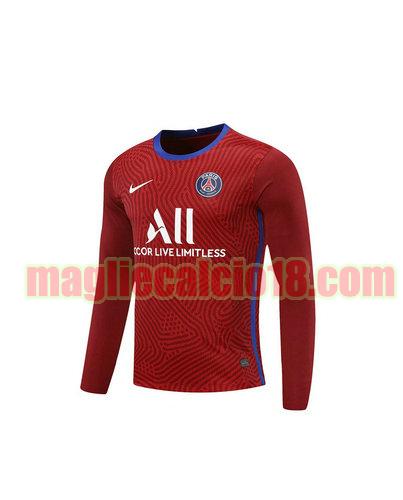 maglia paris saint germain 2020-2021 portiere rosso manica lunga