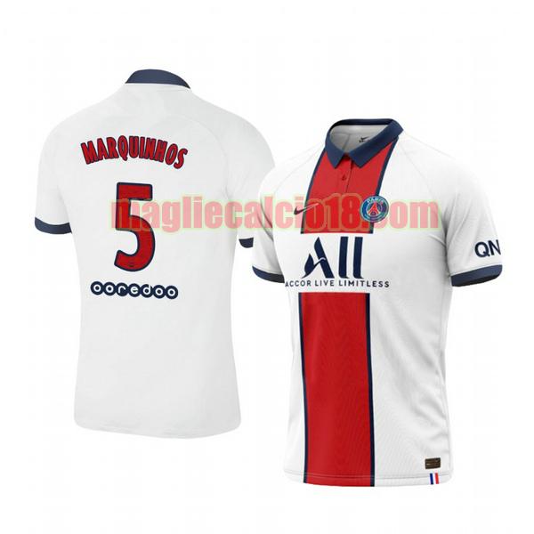 maglia paris saint germain 2020-2021 seconda marquinhos 5