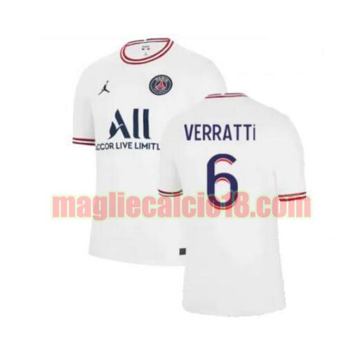 maglia paris saint germain 2021-2022 4th verratti 6