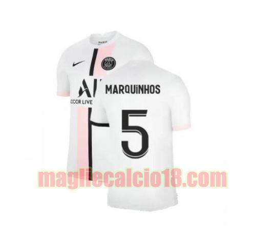maglia paris saint germain 2021-2022 seconda marquinhos 5