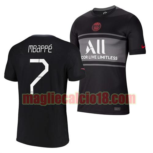 maglia paris saint germain 2021-2022 terza kylian mbappe 7