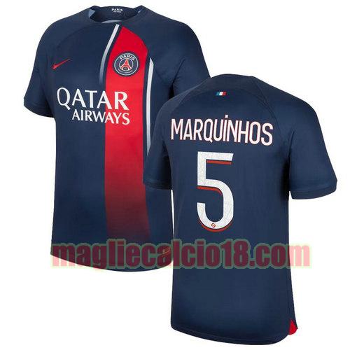 maglia paris saint germain 2023-2024 marquinhos 5 prima