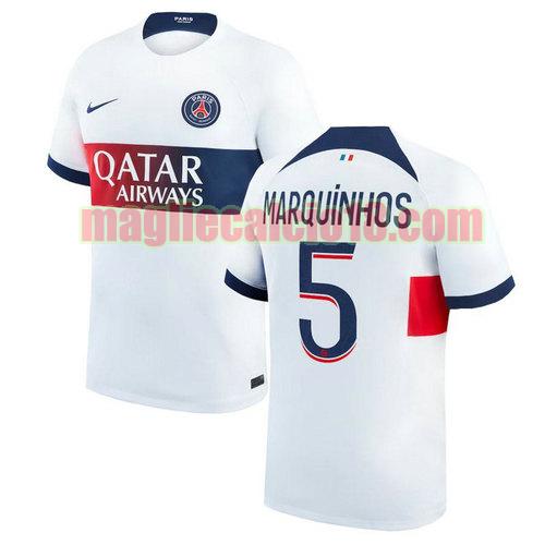 maglia paris saint germain 2023-2024 marquinhos 5 seconda