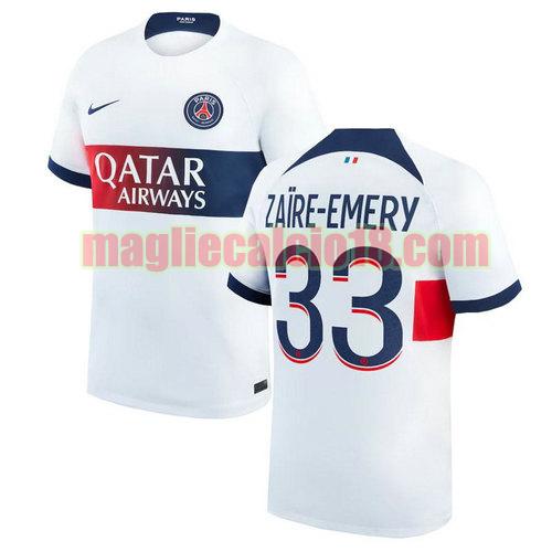 maglia paris saint germain 2023-2024 zaire emery 33 seconda