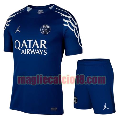 maglia paris saint germain 2024 2025 fourth bambino blu