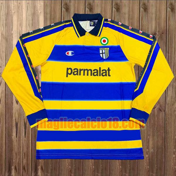 maglia parma 1999-2000 prima giallo manica lunga