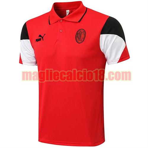maglia polo ac milan 2021-2022 rosso nero bianco