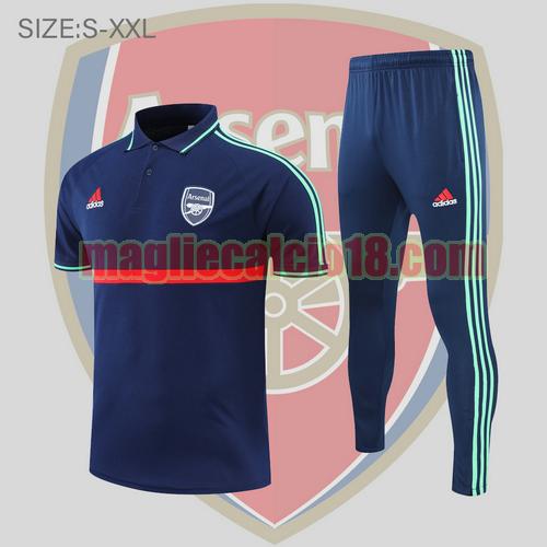 maglia polo calcio arsenal 2022-2023 blu reale