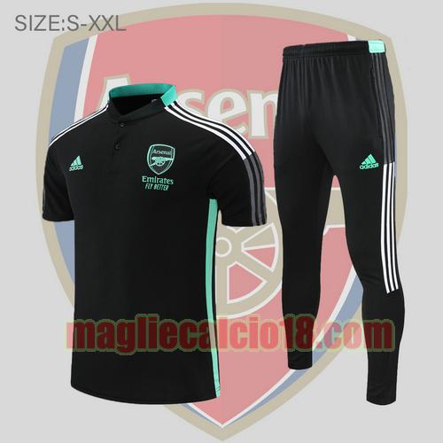 maglia polo calcio arsenal 2022-2023 nero