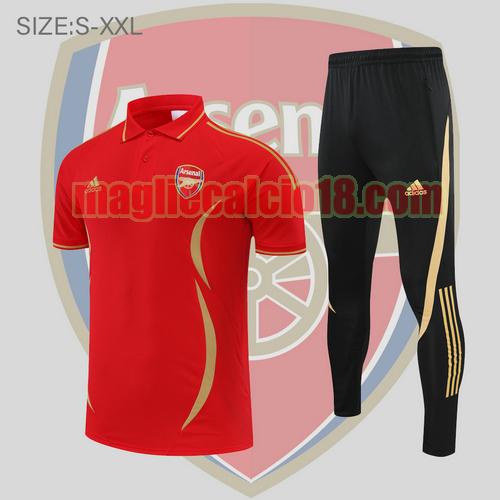 maglia polo calcio arsenal 2022-2023 rosso