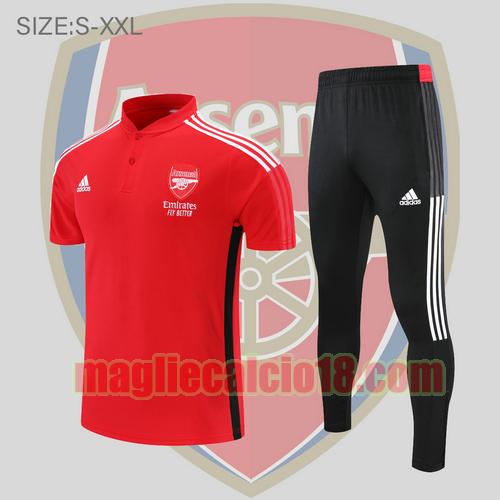 maglia polo calcio arsenal 2022-2023 rosso nero