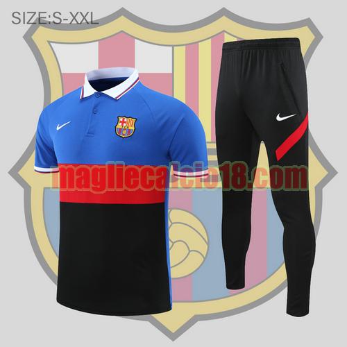 maglia polo calcio barcellona 2022-2023 blu rosso nero