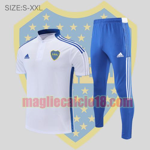 maglia polo calcio boca juniors 2022-2023 bianco blu