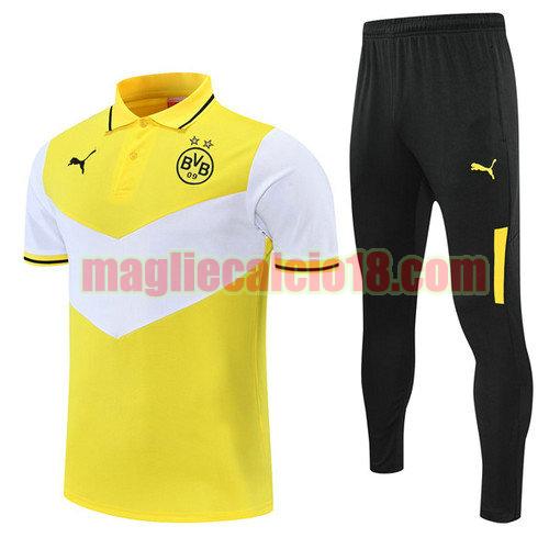 maglia polo calcio borussia dortmund 2021-2022 giallo
