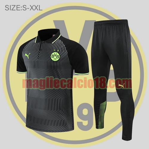 maglia polo calcio borussia dortmund 2022-2023 grigio