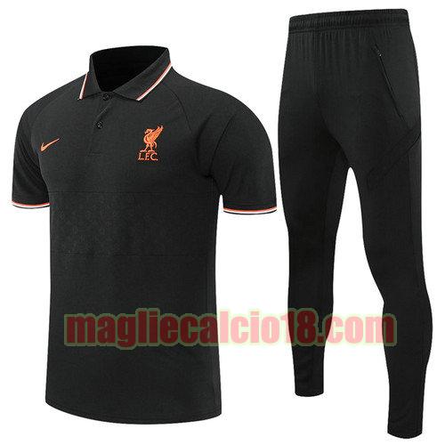 maglia polo calcio liverpool 2021-2022 nero