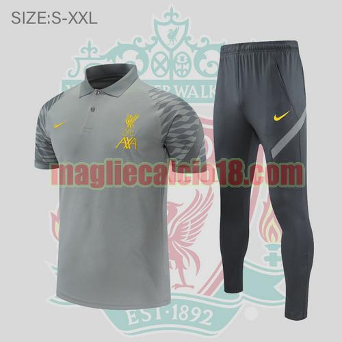 maglia polo calcio liverpool 2022-2023 grigio scuro