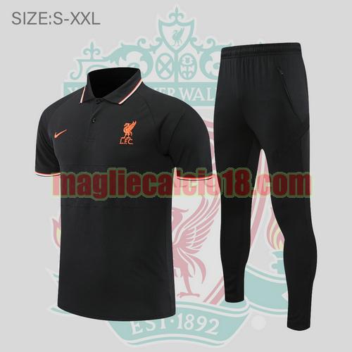 maglia polo calcio liverpool 2022-2023 nero