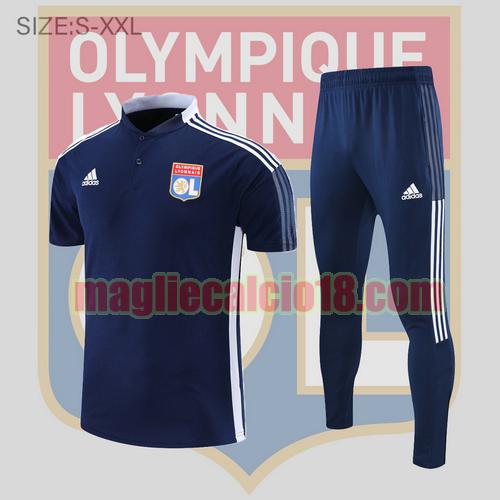 maglia polo calcio olympique lione 2022-2023 blu scuro