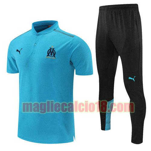 maglia polo calcio olympique marsiglia 2021-2022 blu
