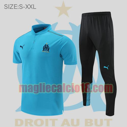maglia polo calcio olympique marsiglia 2022-2023 blu