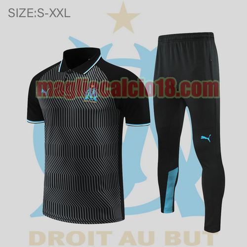 maglia polo calcio olympique marsiglia 2022-2023 grigio