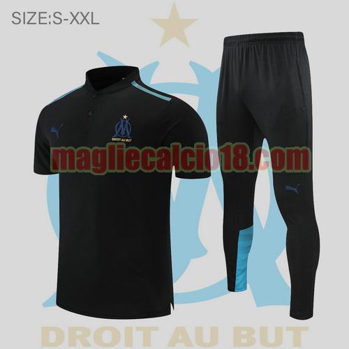 maglia polo calcio olympique marsiglia 2022-2023 nero