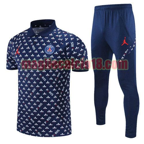 maglia polo calcio paris saint germain 2021-2022 blu