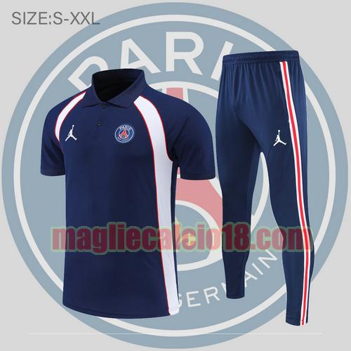 maglia polo calcio paris saint germain 2022-2023 blu reale