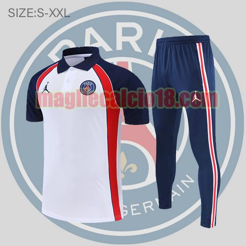 maglia polo calcio paris saint germain 2022-2023 bordo bianco e rosso