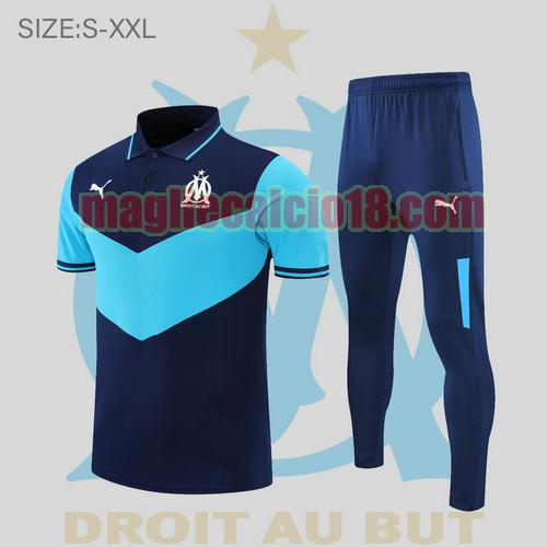 maglia polo calcio poco prezzo olympique marsiglia 2022-2023 blu reale