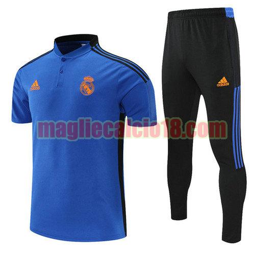 maglia polo calcio real madrid 2021-2022 blu