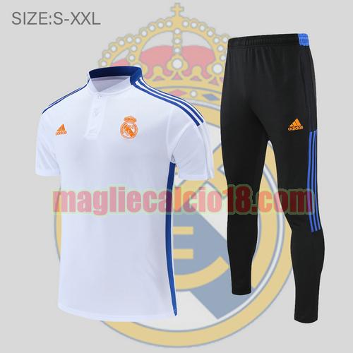 maglia polo calcio real madrid 2022-2023 bianco blu