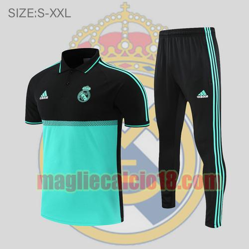 maglia polo calcio real madrid 2022-2023 nero e verde