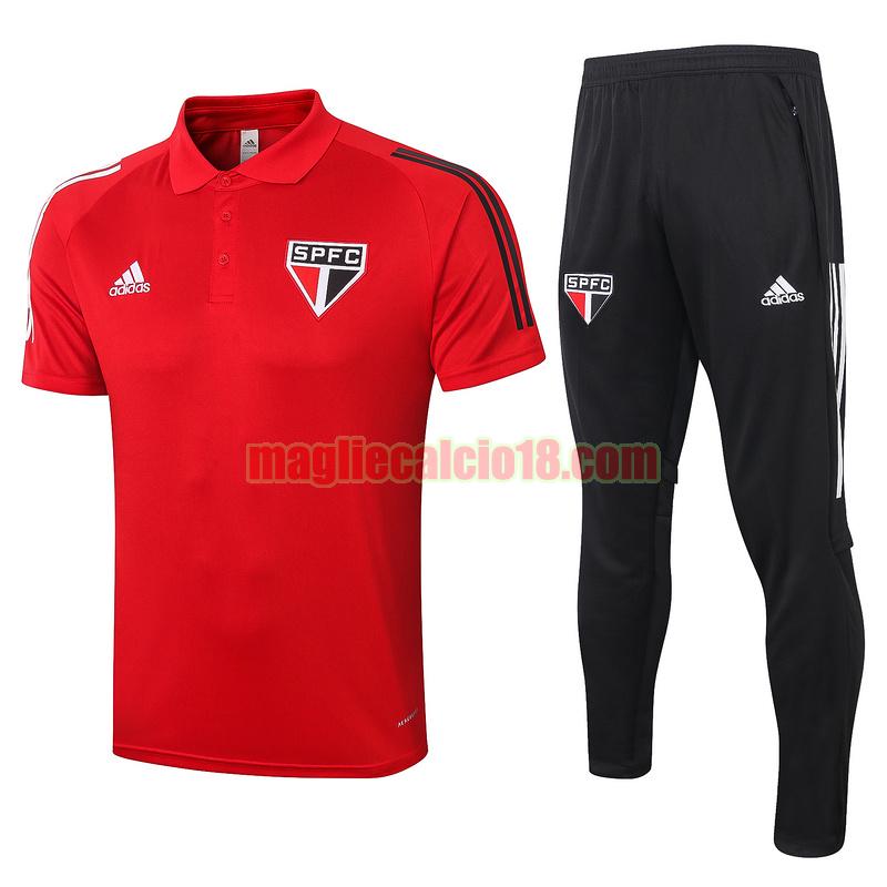maglia polo calcio san paolo 2020-2021 rosso completo