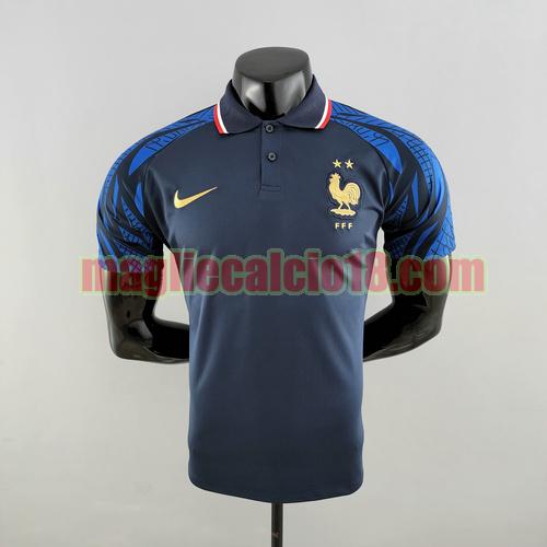 maglia polo francia 2022-2023 blu reale