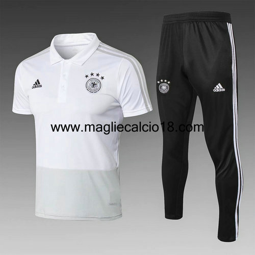 maglia polo germania 2018-2019 bianco