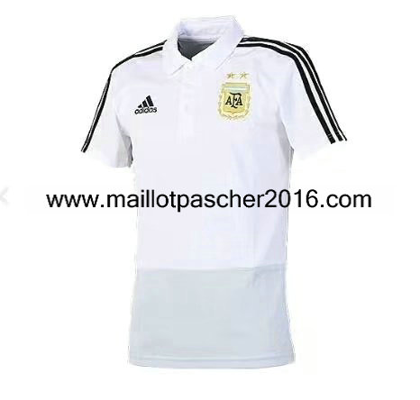 maglia polo nazionale argentina 2018-2019 bianco